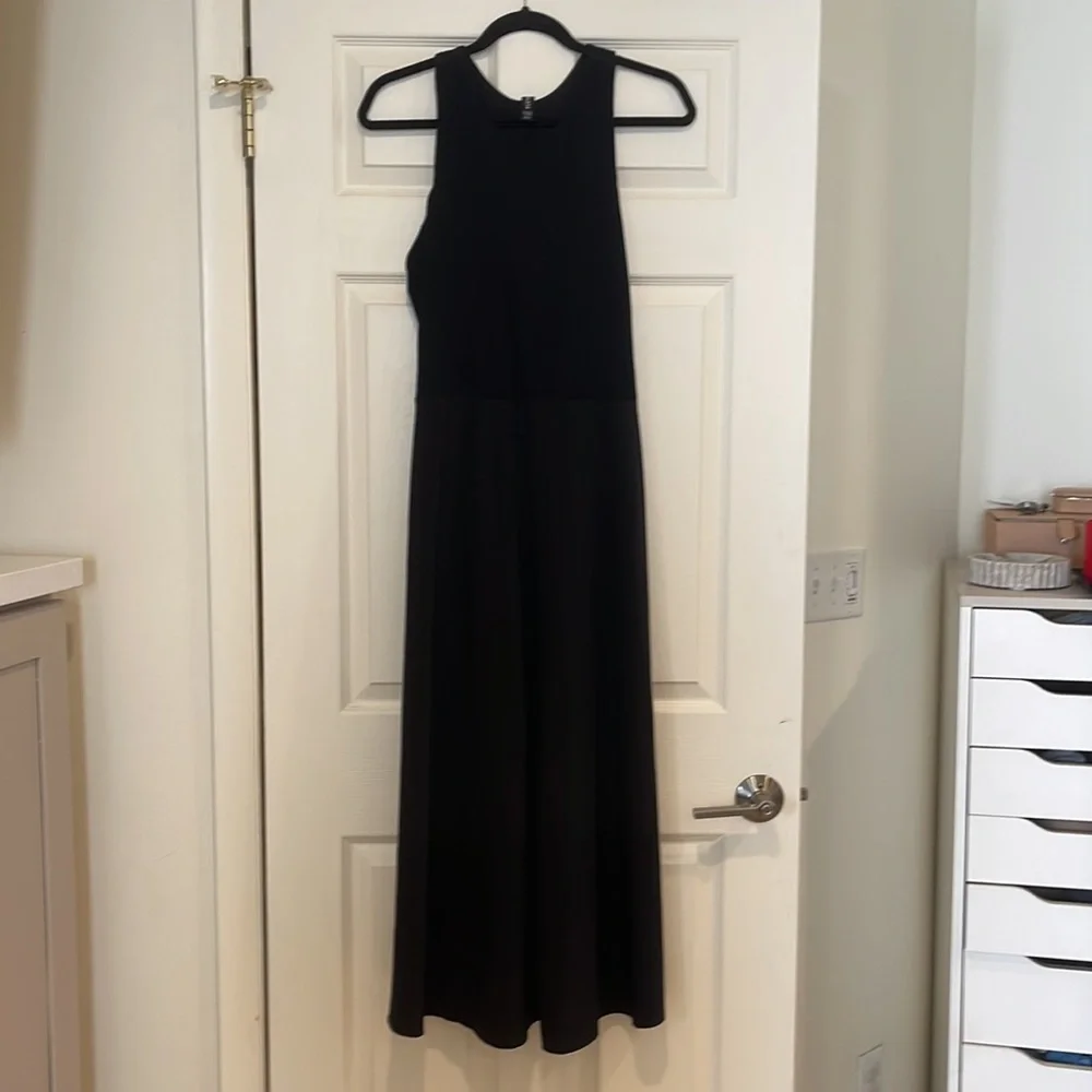 Athleta Black Halter A-Line Midi Dress - Picture 6 of 10
